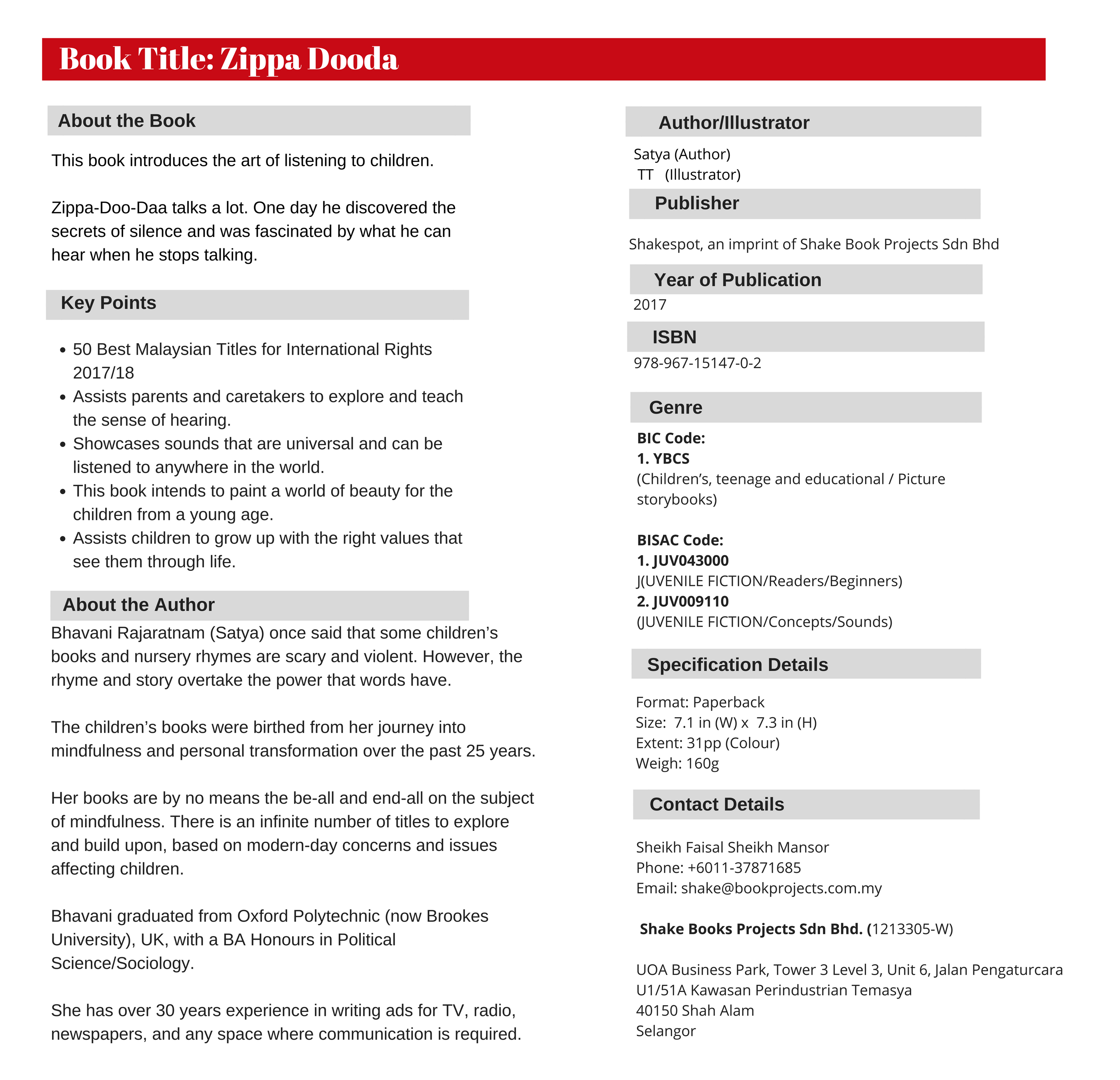 Zippa Dodda Book Profile